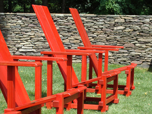 Garden Chairs in a Frank Lloyd Wright setting