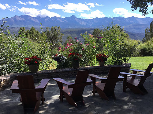 Westport Chairs with Rocky Mountains view
